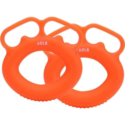 2Pcs Silicone O Hand Grips Forearm Carpal Expander Power Fitness Ring Grip Finger Muscle Workout for Exercise Gym