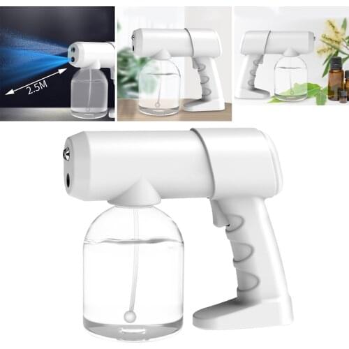 500ML Portable Nano Sprayer Gun Electric Wireless Sterilization Atomizer for Office Station School Garden Home White