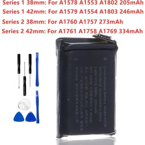A1578 Battery For iphone watch 38mm Series 1 42mm A1579 A1578 Series1 42mm A1544 Series 2 38mm A1760 A1761 Series 2 42mm + Tools