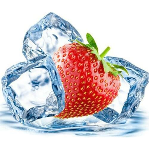 Diamond painting strawberry ice cube icon 5d diamond mosaic full square / round diamond art