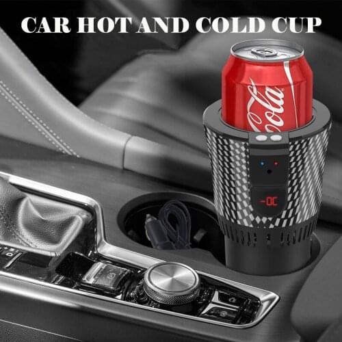 2-In-1 Auto Hot Cold Holder Car Coffee Warmer Cooler Cup Heating Smart Control Electric Mug Drink Holder Cooling Beverage