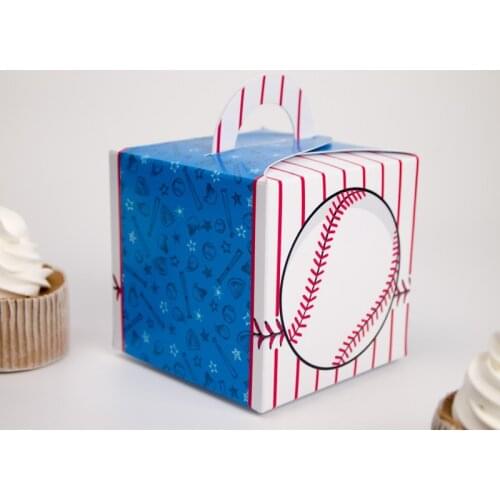 Baseball Theme Favor Box Cupcake Box Candy Box 10PCS/lot Baseball Party Decorations Kids Event & Party Supplies