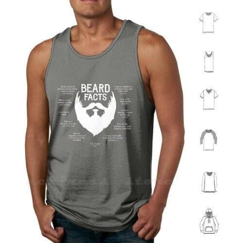 Beard Facts ( White ) Tank Tops Vest Sleeveless Beard Lumberjack Humor Goatee Beards Jokes Men Muscle Masculine