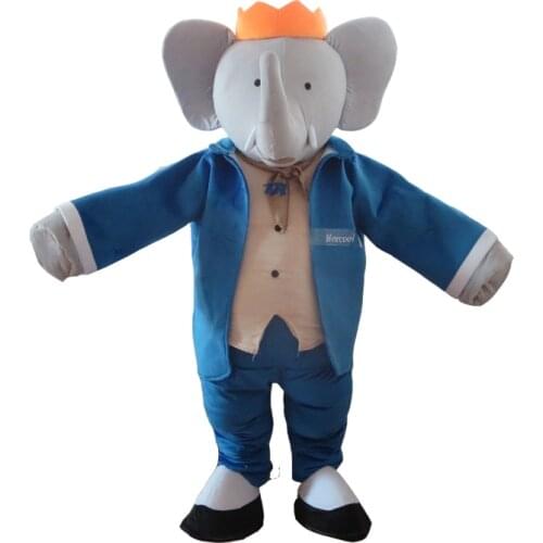 Mr. Blue Elephant Mascot Costume Cosplay Outfits Adult Size Cartoon Mascot costume For Carnival Festival Commercial Dress