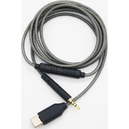 TYPE-C Earphone upgrade cable with microphone For BOSE QC25 QC35 For AKG Y40 Y50 Y45 Replace wire Type-c to 2.5mm earphone cable