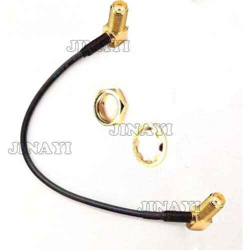 10pc 90 Degree SMA Female to Right Angle SMA Jack RF Pigtail Coaxial Jumper Antenna Cable RG174 20cm