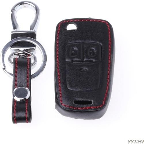 Car remote key leather cover For Chevrolet Cruze TRAX Aveo Lova Sail EPICA Captiva Malibu Volt For Opel MOKKA ENCORE