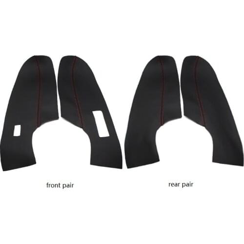 Only Sedan For VW Polo 2011 2012 2013 2014 2015 2016 Car Door Handle Armrest Panel Microfiber Leather Cover