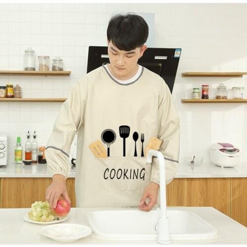Mens apron household kitchen waterproof and oil-proof