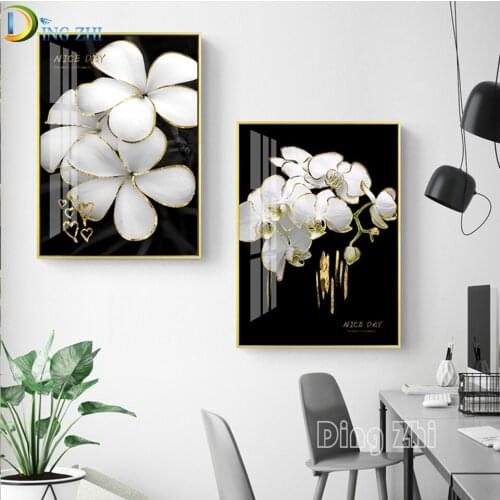 5D DIY Diamond Painting Kit Abstract Gold Side Flowers Leaves Wall Art Embroidery Mosaic Cross Stitch Sale 2021 New Modern Decor