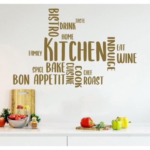 Kitchen wall decal quote dining room decor kitchen quote lettering Wall sticker kitchen room decor for home Interior Decor B088