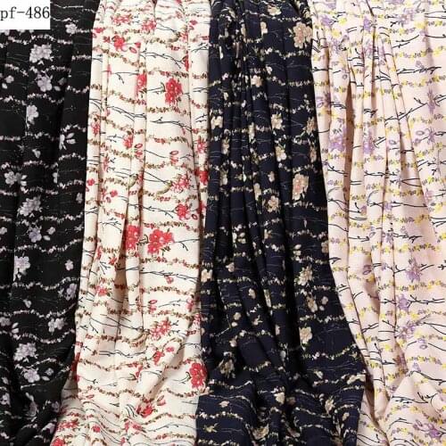 New Printed Chiffon Fabric Spot Fragmented Fabric Paris Pearl Chiffon Fabric