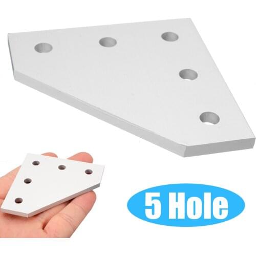 New 5 Hole Sliver Joint Board Corner Angle Bracket 90 Degree For 2020 Aluminum Profile/3D Printer Frame