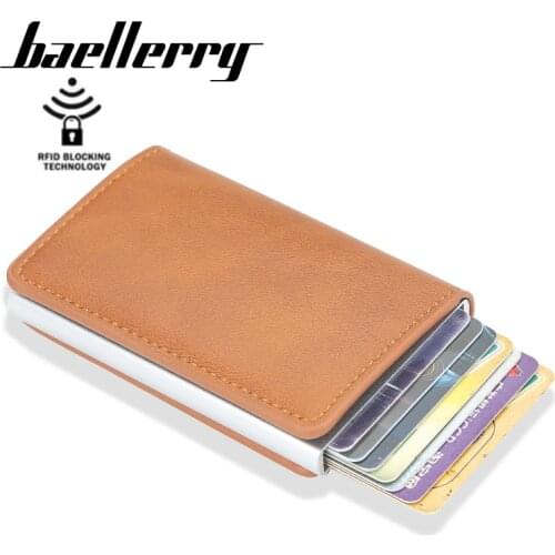 New Man Women Smart Wallet Business Card Holder Rfid Wallet Aluminum Metal Credit Business Mini Card Wallet Dropshipping