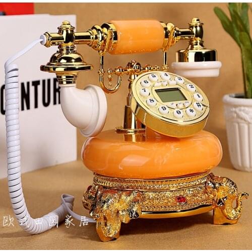 New high-end European antique telephone telephone wireless card retro old villa home landline cable