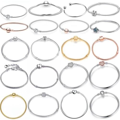 Fit Original Pan DIY Designer Charms for Bracelets in Bulk Fashion Base Snake Chains Pulsera Women Beads for Jewelry Making Gift