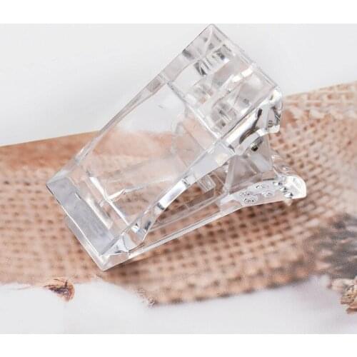 Nail Art Transparent Crystal Clip For Finger Extension Nail UV Gel Fixed Nail Mold Professional Nail Product Nails Hot Tools