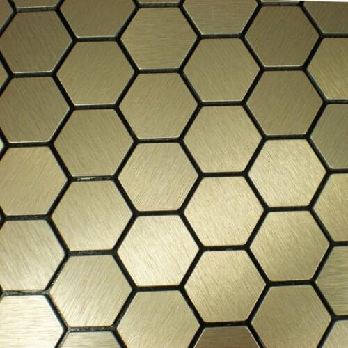 Self adhesive Aluminum composite mosaic tiles kitchen backsplash hexagon pattern HME8607 Free Shipping