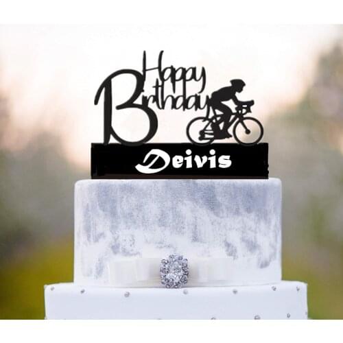 Road Bike Cake Topper, Female Cyclist, Male Cyclist, Cyclist Birthday Cake Topper, Athlete Cake Topper, Cyclers Personalized