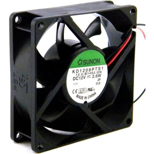 Free Shipping SUNON 12V 2.6W KD1208PTS1 12V 2.6W 2Wire Cooling fan 8cm 8025 80x80x25mm 8cm nidec