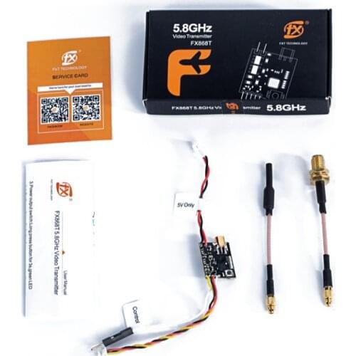 5.8G 40CH FPV Mini video transmitter FXT FX868T Nano VTX PIT/25/200mW Support OSD/Pitmode/Smartaudio for indoor FPV Racing Drone