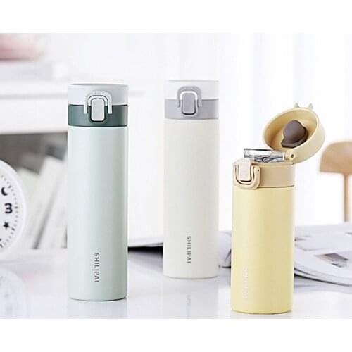 Wbwbmy Cute Girl Water Bottle Childrens Thermos Tea Infuser Bottle Stainless Steel Bouncing Cup Student Vacuum Cup Coffee Mug