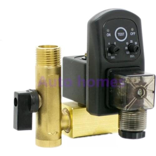 1/2'' orifice 3mm Electric Drain Timer ETD-A solenoid valve with Brass Fitting 2 way water valve air compressor automatic valve