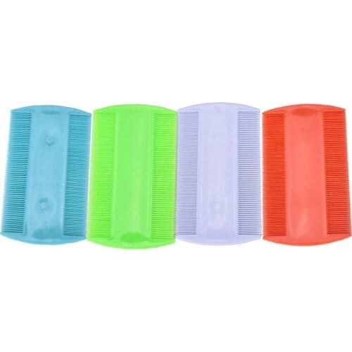 1PC Puppy Durable Double Side Nit Combs Pet Plastic Head Lice Comb Head Lice Removal Cat Dog Comb Random Color