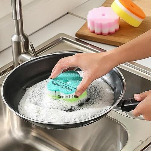 1PCS Cleaning Sponge Water Absorbent Versatile Dish Scrub Sponge Dishwashing Sponge Kitchen Cleaning Sponge Tool