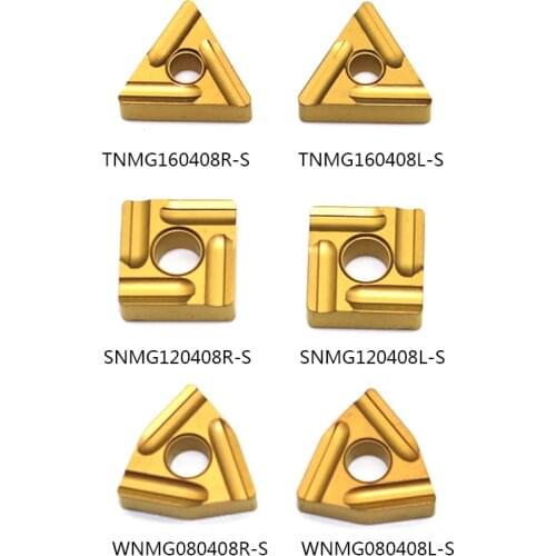 10Pcs TNMG160408R WNMG080408R SNMG120408R-S T9125Z Carbide Insert High Quality Slotted Cutting Knife Blade Turning Cutting Tools