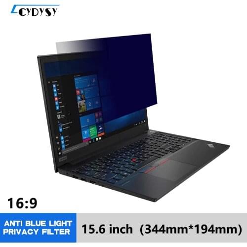 15.6 inch Anti Blue Light Privacy Filter with Anti Glare Anti UV Screen Protector Film for 16:9 Aspect Ratio Laptop