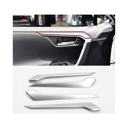 Matte Inner Door Handle Bowl Stripe Cover Trim 4pcs For Toyota RAV4 2019 - 2020