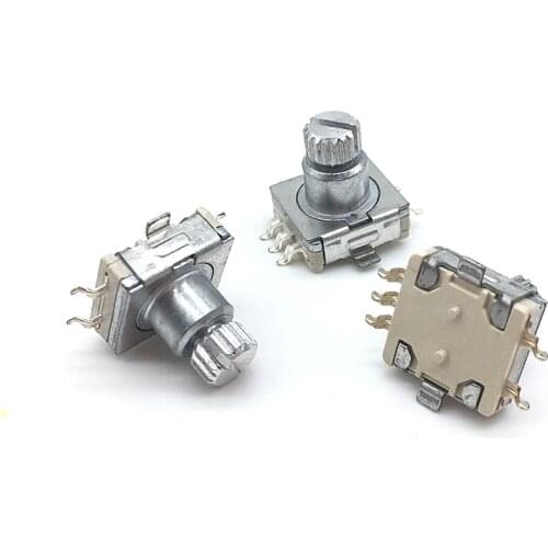 5pcs/lot EC11 Rotary Encoder Code Switch With Push Button Switch 30 Position SMD 5pin Handle Length 9mm