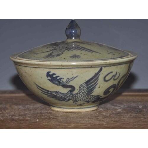Antique hand painted porcelain chinese blue and white ceramic bowl for collection