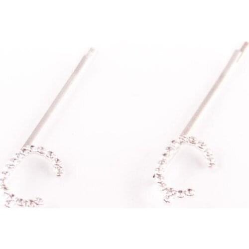 White Color with Sliver Crystal Letter Wire Buckle (1 PCs)