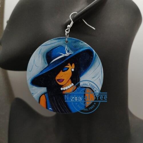 Free Shipping!!zeta phi beta sorority Wooden Earrings