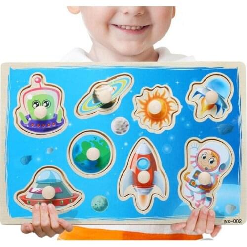 Childrens Animal Fruit Wooden Puzzle Board Toys Safe Baby Wood Puzzles Forest Farm Classic Jigsaw Puzzles Educational Toy