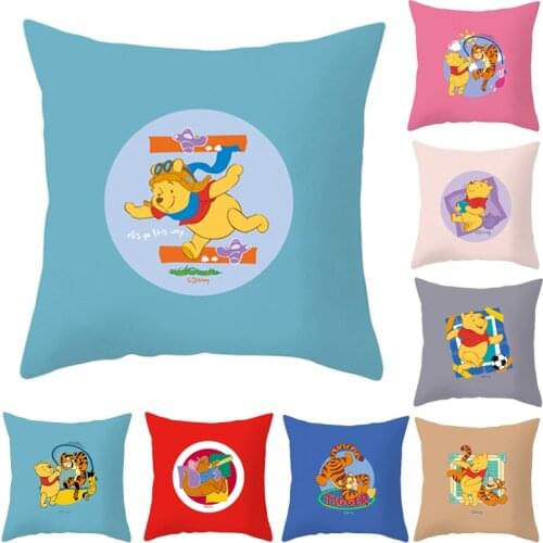 Disney Winnie the Pooh Tigger Cartoons Pillow pillowcase sofa Cushion cover Home Peaches pillowcase Home decoration pillowcase
