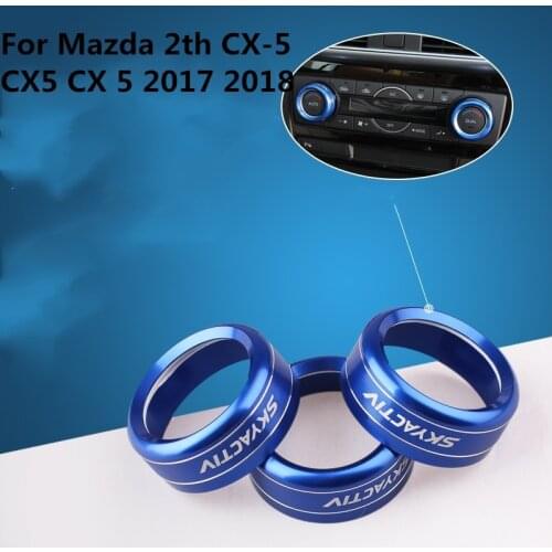 For Mazda 2th CX-5 CX5 CX 5 2017 2018 Air Conditioning Button Knob Ring Cover Central control knob decoration