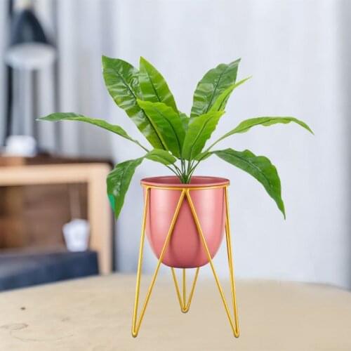 European Creative Flower Pot Green Plant Planter Home Office Desk Decoration Iron Frame Garden Succulent Pot