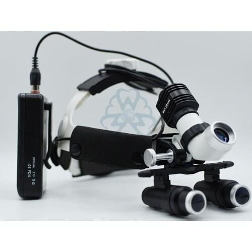 Good quality 5.0X Dental Loupes Binocular Magnifier+Surgical Medical Headlight LED 5W Headlamp HeadLight Lamp