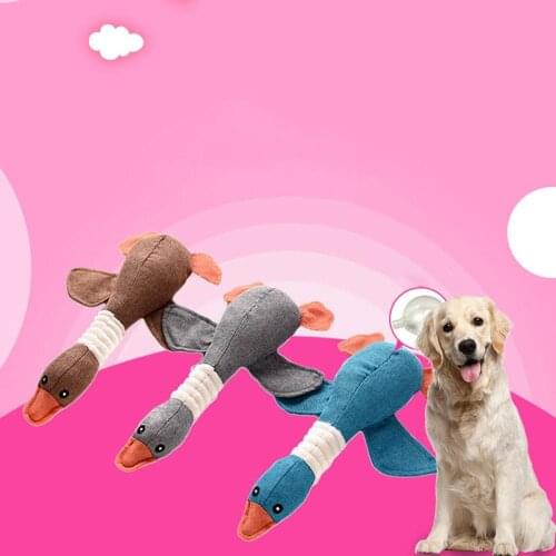 30cm Dog Squeak Toys Wild Goose Sounds Toy Cleaning Teeth Puppy Dogs Chew Supplies Training Supplies Dog Educational Plush Toys