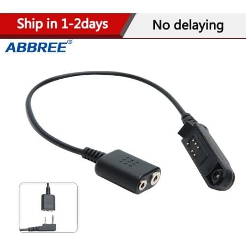 Adapter Cable Baofeng UV-9R Plus UV-XR Waterproof to 2 Pin Suitable for UV-5R UV-82 UV-S9 Walkie Talkie Headset Speaker Mic