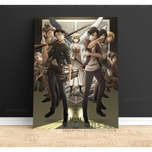 Attack on Titan Anime Canvas Decoration Prints Poster Living Room Pictures Home Decor Bedroom Study Wall Art Painting