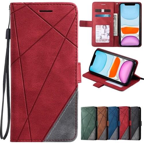 Leather Case For iPhone 12 Pro 11 Pro XS Max Phone Case For iPhone 12 mini X XR 8 7 6 6s Plus Shockproof Phone Stand Cover Bags