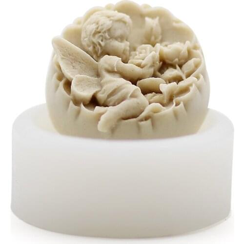Round Soap Silicone Mold DIY Handmade Circular Holding Fairy Breast Milk Soap Making Tool Fondant Cake Decorating Tools