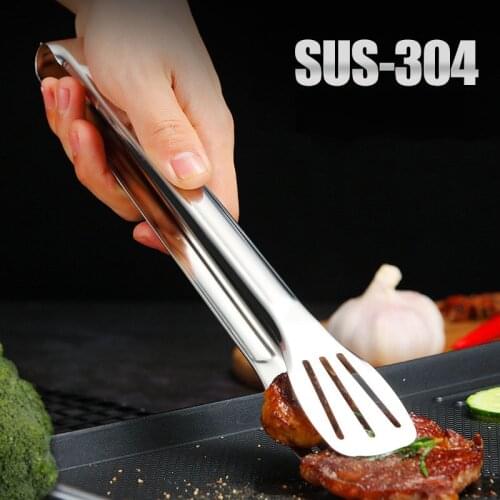 Stainless Steel Kitchen Tong Heat Resistant Hollow-Out Barbecue Tongs Food Tongs Tools BBQ Tools Accessories Cooking Utensils