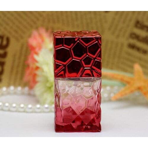 30ml Square Atomizer Glass Perfume Bottle Portable UV Cap Spray Glass Perfume Bottle Water Cube Bottle LX1073