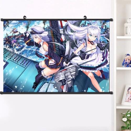 HOT Anime Game Azur Lane Prinz Enterprise Wall Scroll Painting Beautiful Girls Persona Poster Decor Collectible Art Gift 40*60cm