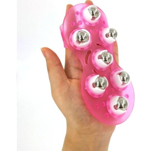 Roller Ball Body Massage Glove Anti-Cellulite Muscle Pain Relief Relax Massager For Neck Back Shoulder Buttocks Face Lift Tools